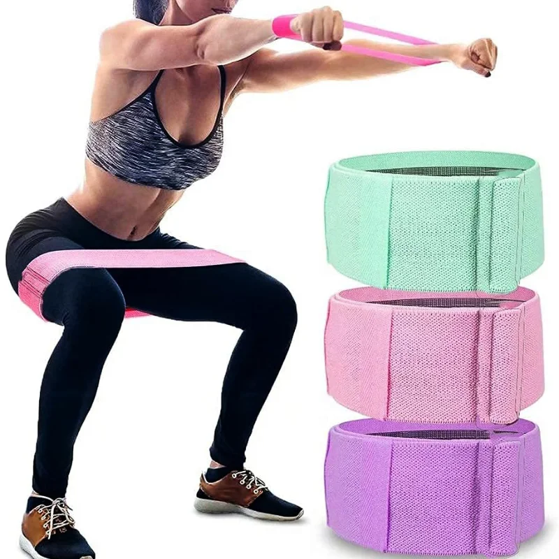 

Amazon Best Direct Own Workout Fitness Elastic Hip Circle Booty High Fabric Resistance Bands, Multi-color