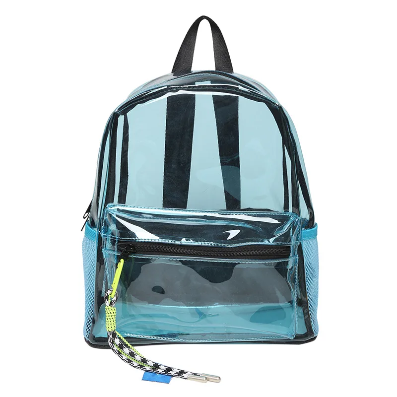 

Good Quality Female Jelly Clear Backpacks Transparent Wholesale Summer Travel Waterproof PVC Backpack With Zipper, Customized color
