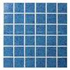 Low water absorption rate anti-slip glazed ceramic square blue 48x48mm mosaic swimming pool tiles