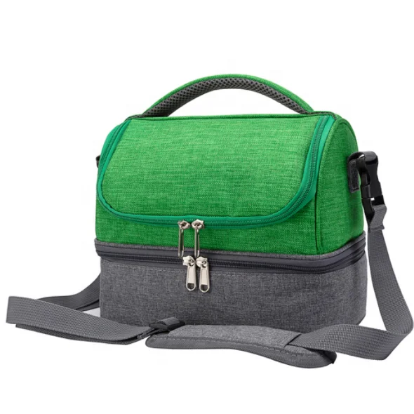 

Custom Print Students Spot Fast Delivery Oxford Cloth Insulated Double Layer Lunch Bag