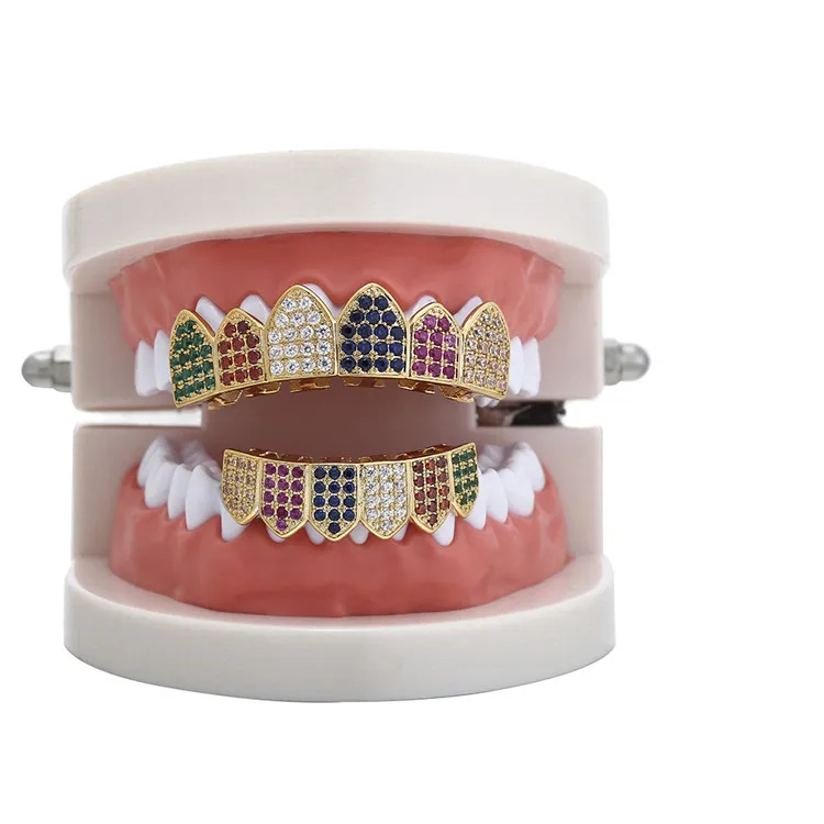 Festival fashion mens rock body jewelry multicolor grillz cheap price hip hop teeth grill