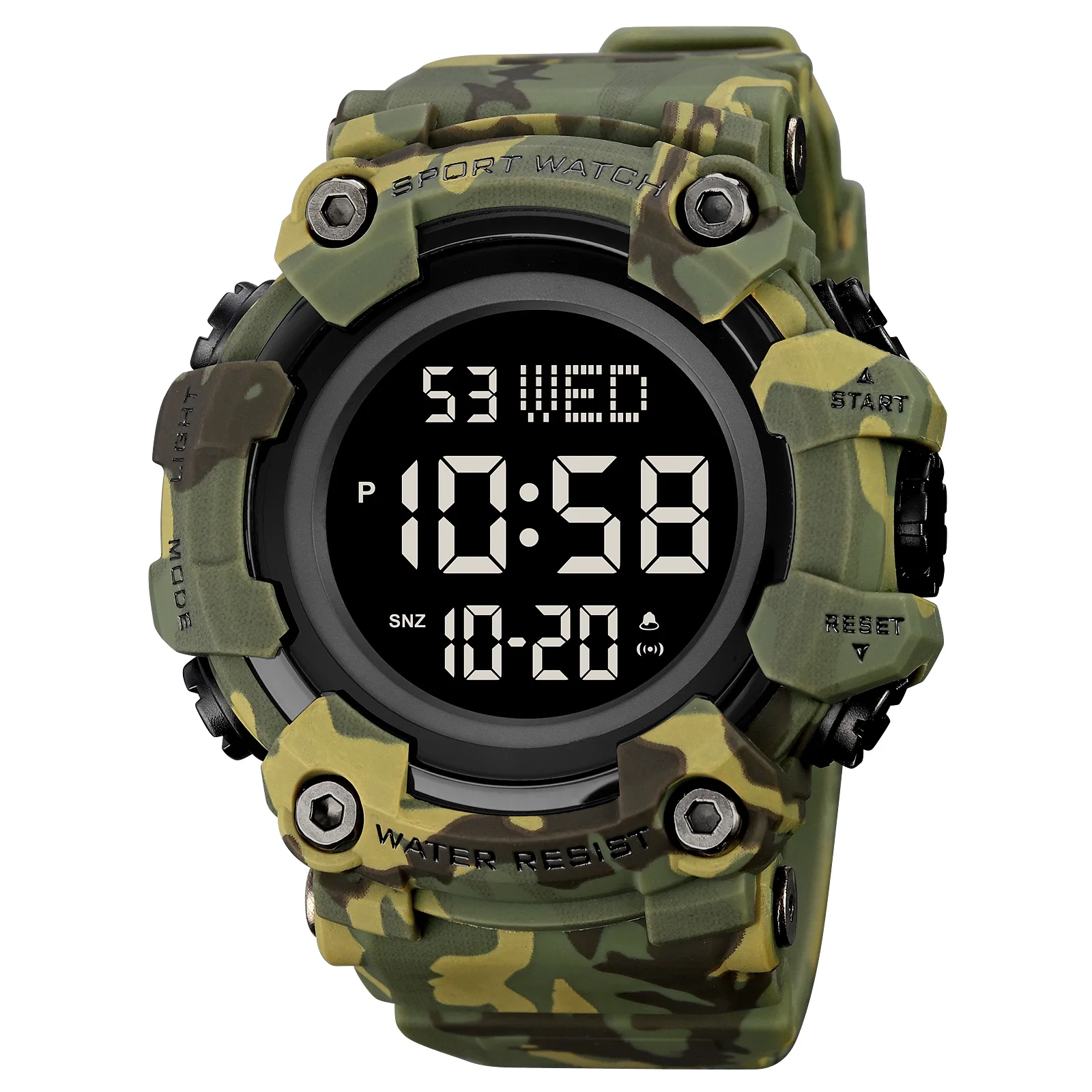 

skmei 1155B 1520 1637 1688 1815 1845 1968 factory wholesale price chronograph led waterproof custom brand digital men wristwatch, Black, blue, army green, green