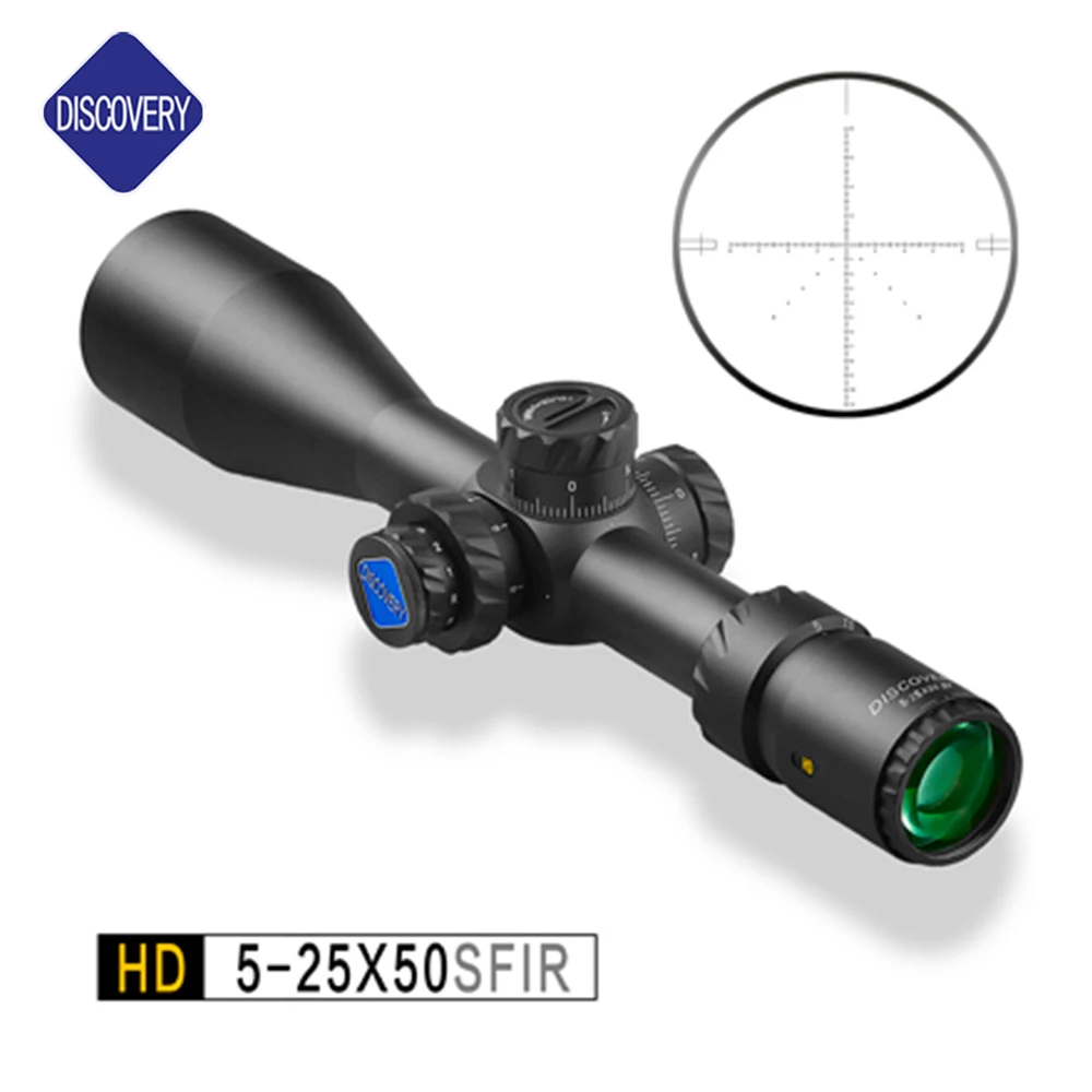 

Discovery Optics HD 5-25X50SFIR Rifle Scope Actical Sniper Hunting Telescope for Second Focal Plan, Long Rang Shooting