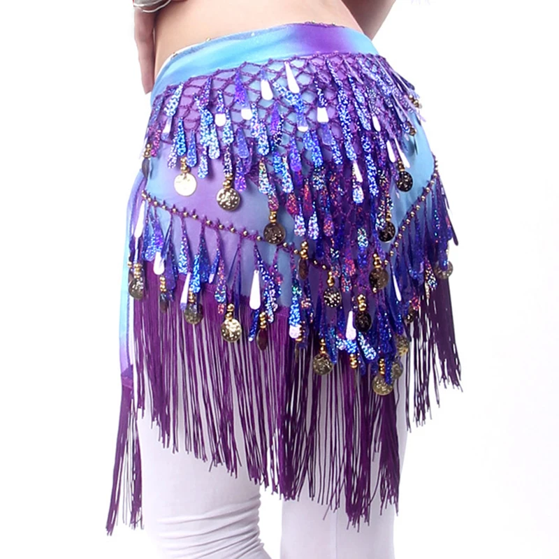 Color : Style A Moonlight Star Belly Dance Clothes Peacock Sequins Belly Dance Hip Scarf for Women Belly Dance Chain Girls Belly Dance Belt 