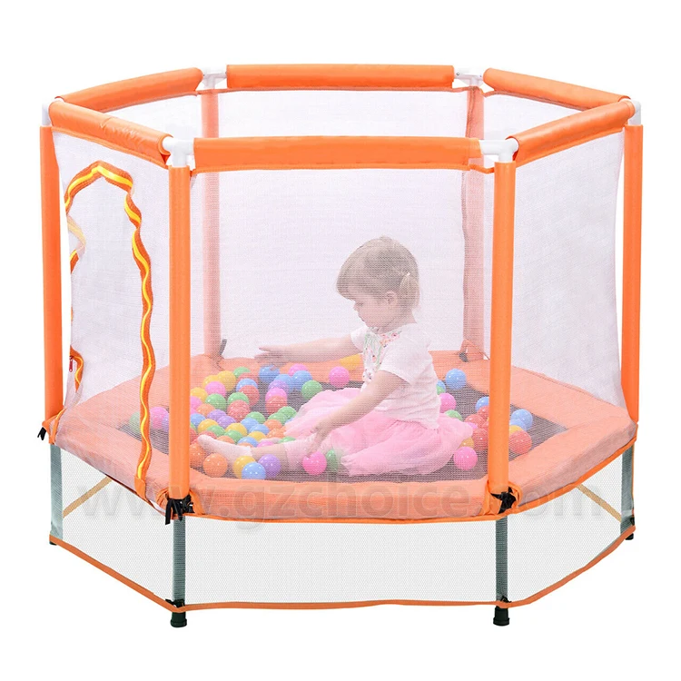 

China New Arrival Hot Sale Kids Round Safety Net Trampoline Playground Home Jumping Bed For Sale, Customized color
