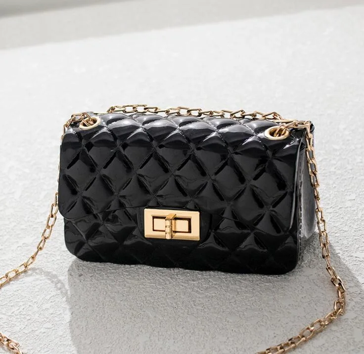 

2022 new design fashion hot sale solid colors jelly purse