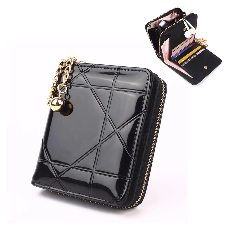 

custom designer fashion Embossed Passport Short Small Card Holder Ladies Coin zip leather ladies wallets, Customized color