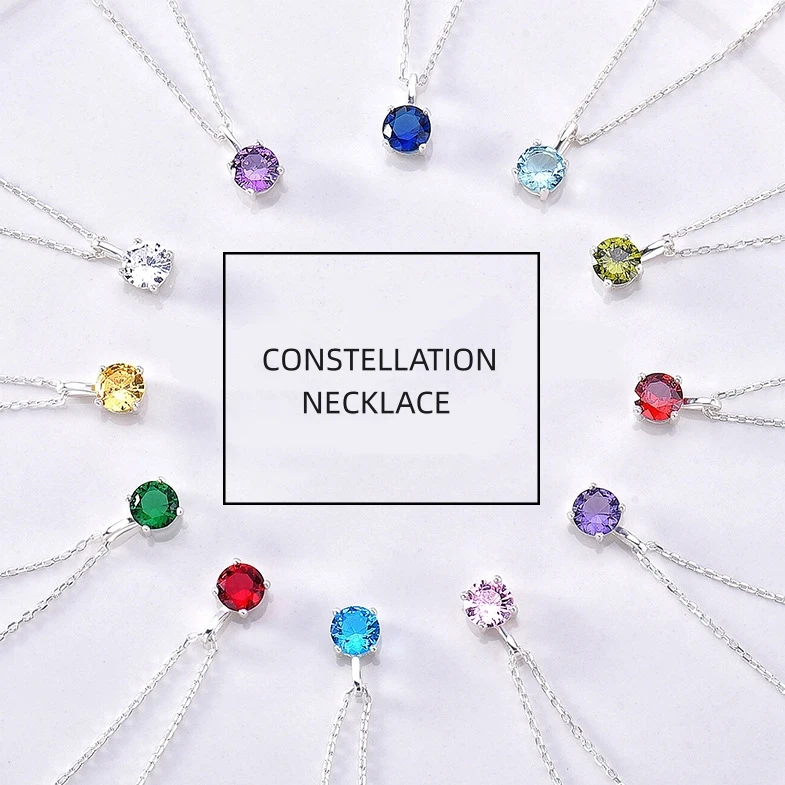 925 Silver Necklace Women Fashion Jewelry 925 Sterling Silver Color Zircon Pendant Gold Plated Chain Necklace Jewelry