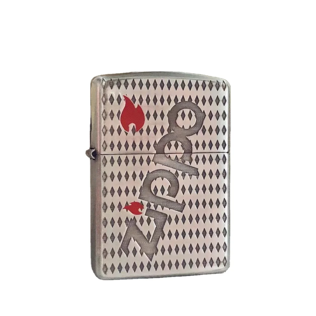 

New Pattern Zippo Logo Engraving Refillable Windproof Zippo Lighter Metal