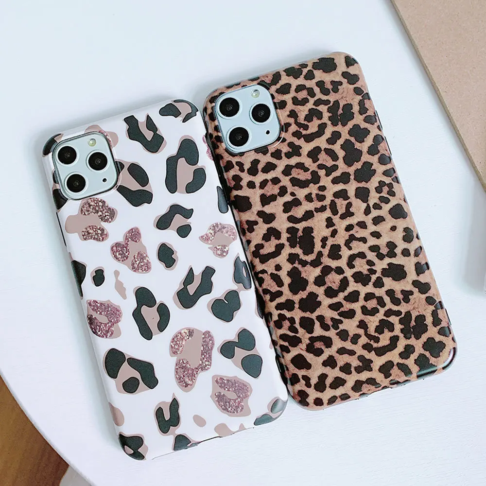 

Fashion Leopard Print Phone Case For iPhone 12 Mini Pro Max 11 Pro X XR XS Max 8 7 6 6s Plus SE 2020 Soft TPU Back Cover, 5 colors