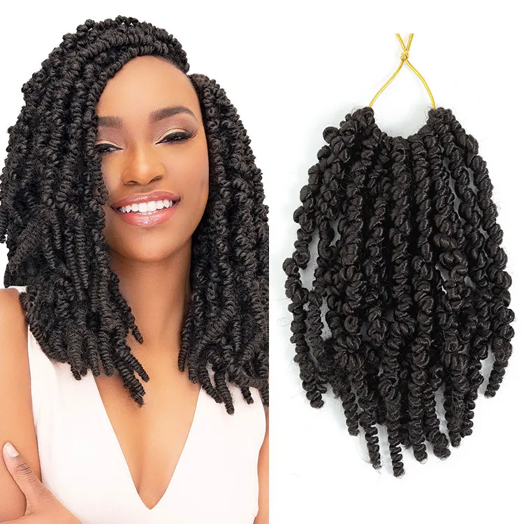 

Pre-twisted Spring Twist Hair Passion Crochet Braids For Bob Spring Twists Short Curly Bomb Twist Braiding Hair