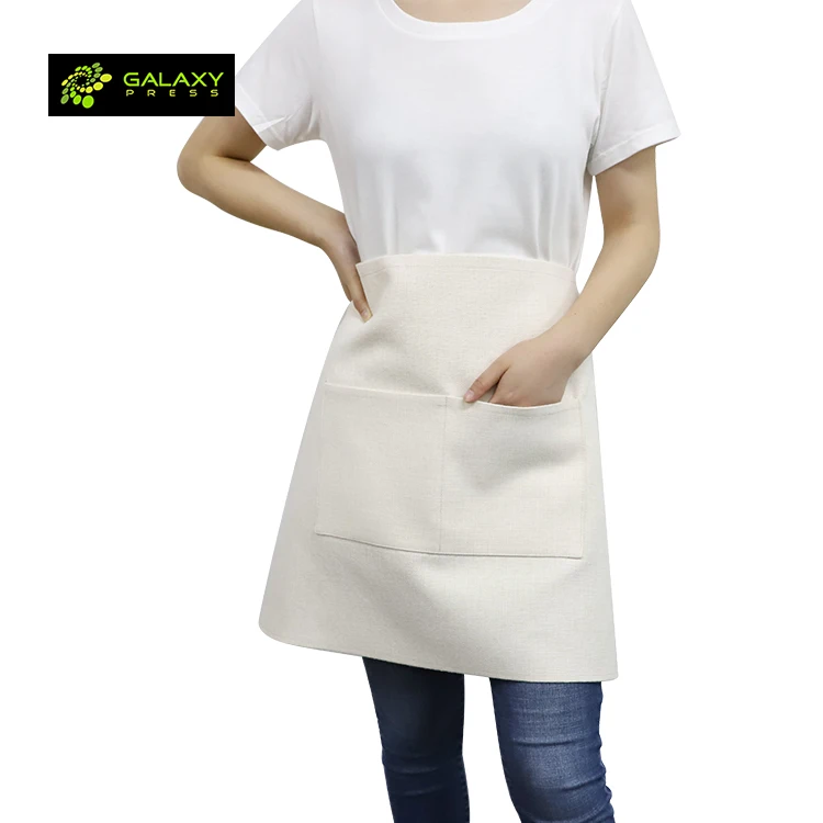 

Sublimation Adjustable Linen Waist Apron for Cooking Baking Kitchen with Two Pockets and Long Strap Arts and Crafts Apron