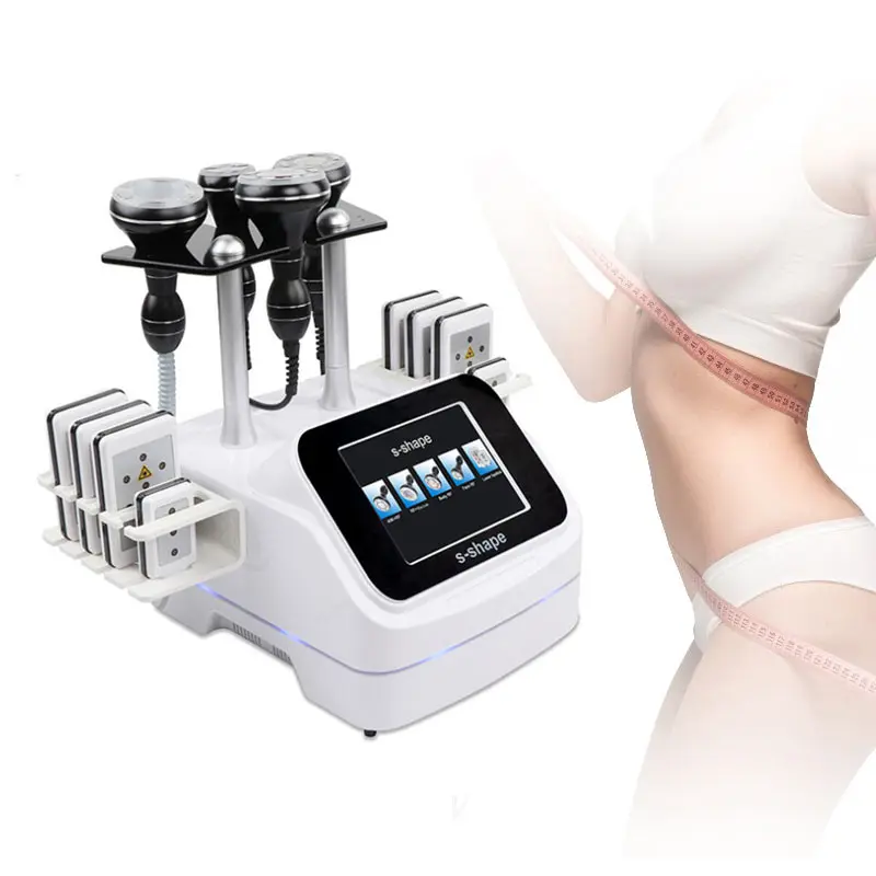 

40K 6 in 1 rf cavitation body laser slimming machine 80k ultra cavitation professional ems training machine