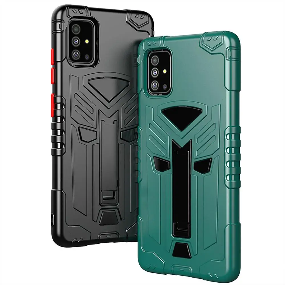 

New product 2020 PC TPU Phone Case for samsung galaxy a21, Phone Shell with Holder Stand 2 in 1 for samsung a21 back cover