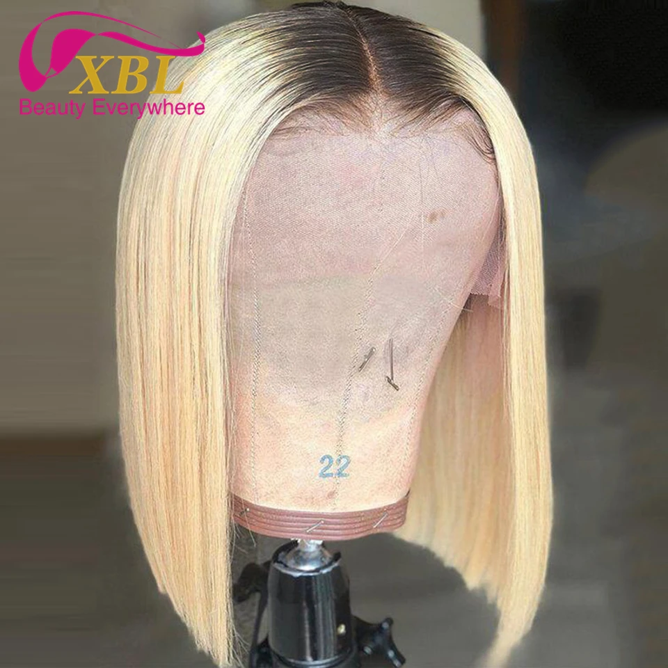 

XBL 150% #1b 613 Lace Front Human Hair Wigs Remy Hair,Natural Pre Plucked Hairline Blonde bob Wig for Black Women vendor