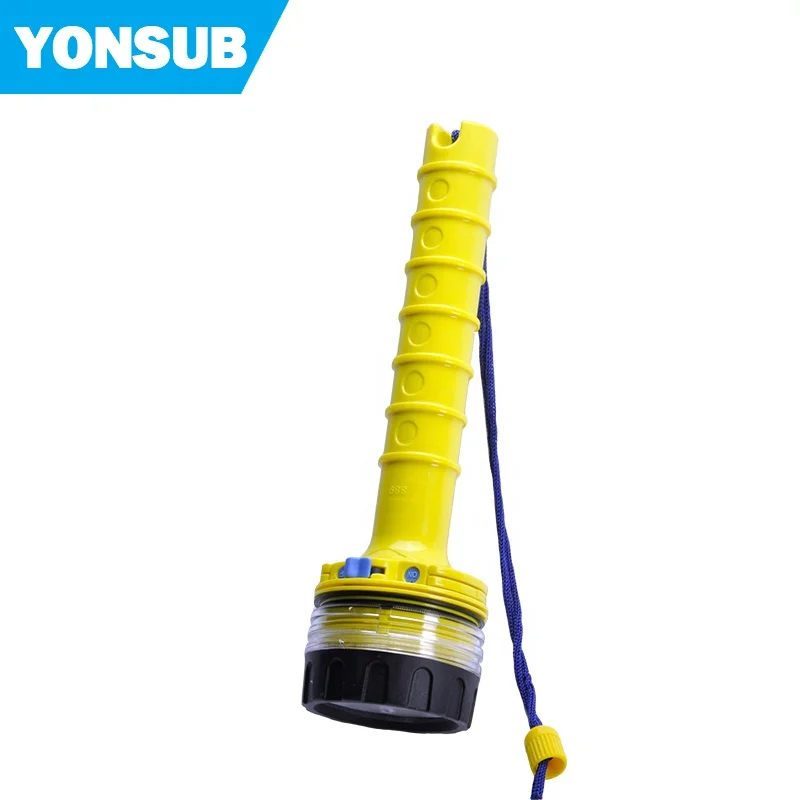 

High Quality Dive flashlight Underwater Waterproof LED Diver Light Torch Diving Lamp, Yellow