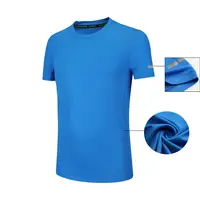 

Breathable mesh polyester plain color blue t-shirt men