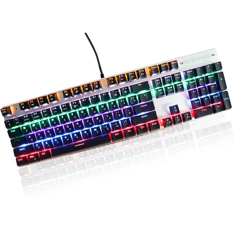 

USB 104 Keys Rainbow LED Gamer Mechanical Gaming Keyboard for Windows PC Gamer