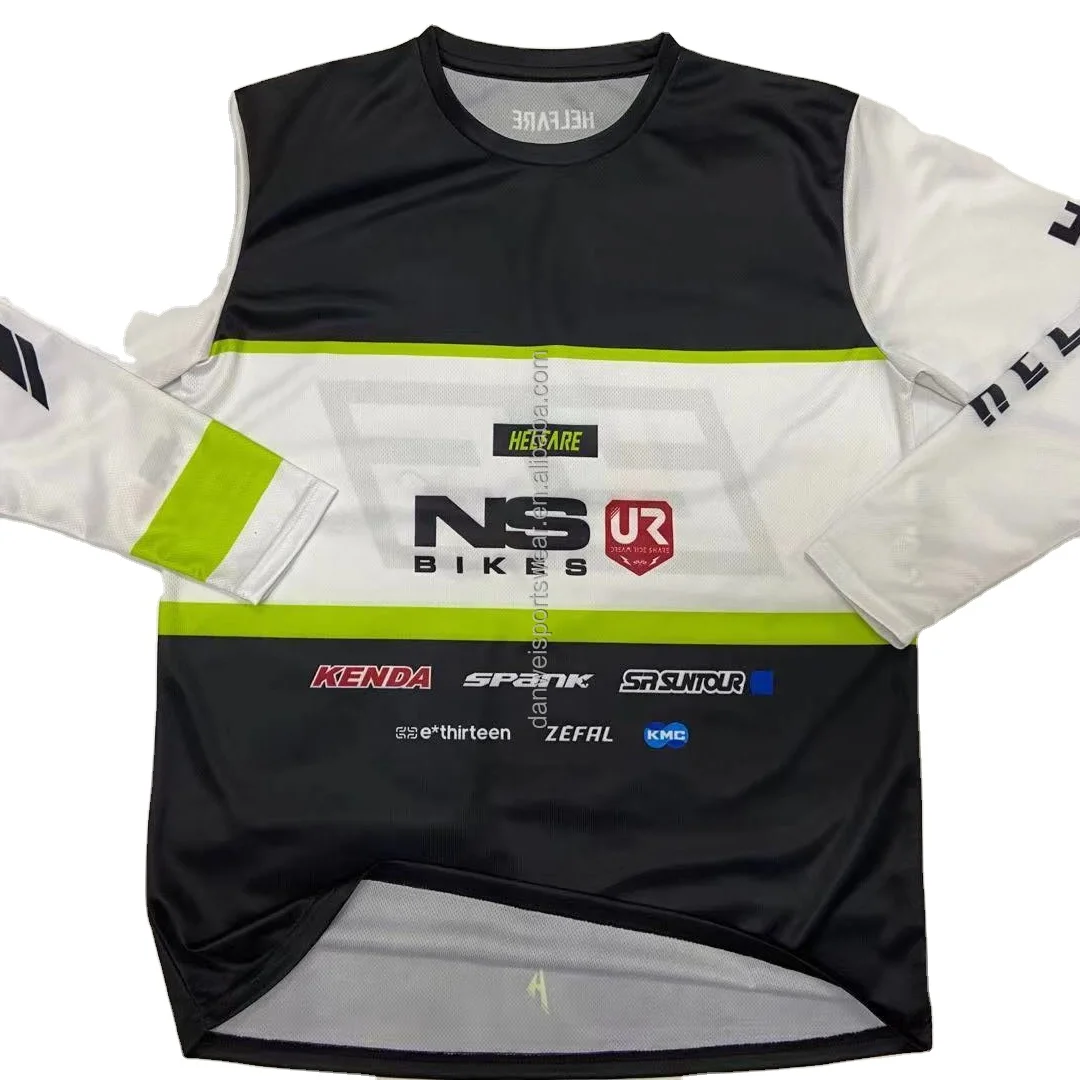 

custom made v neck simple sublimation team motocross jersey set