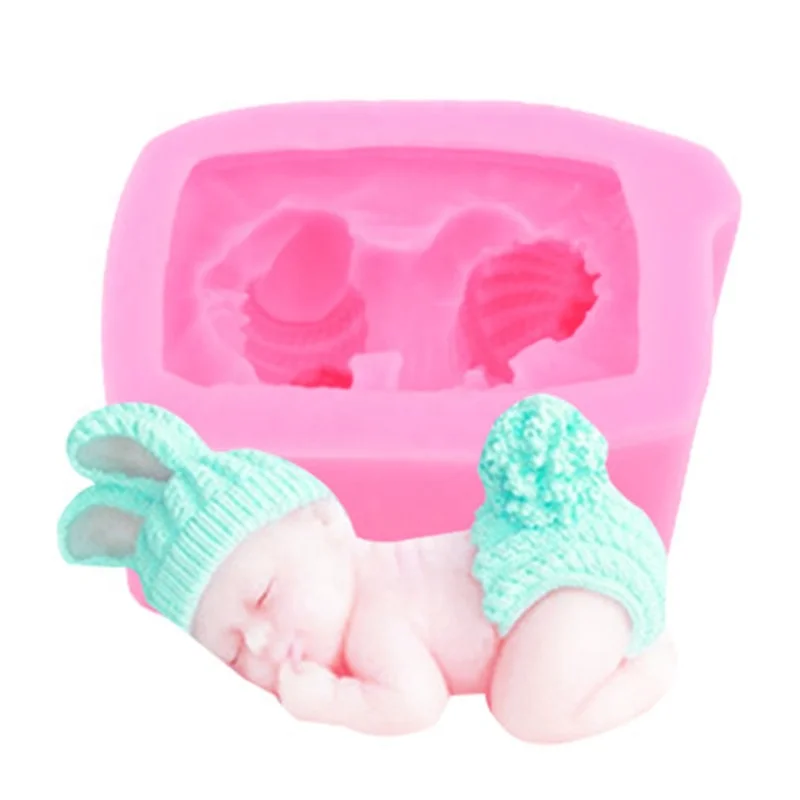 

Silicone Sleepy Baby Shaped Fondant Cake Mold, Pink