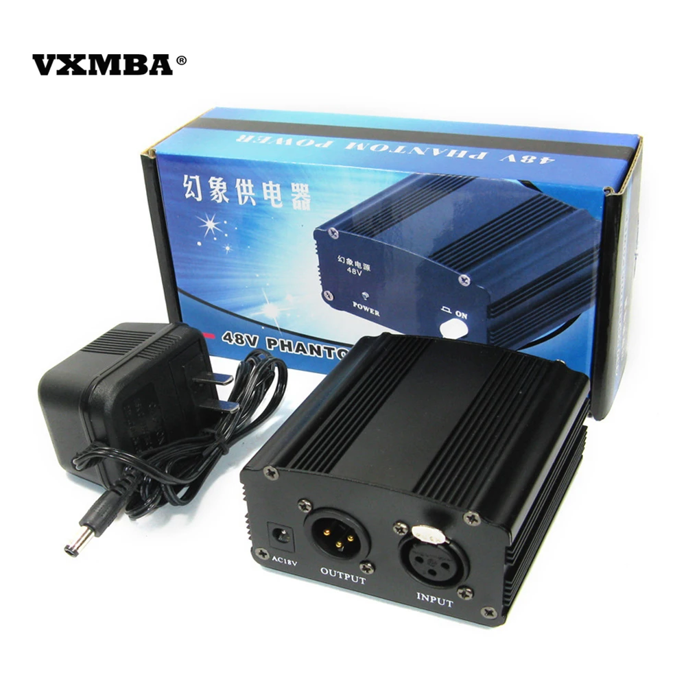 

Professional 48V Condenser Microphone Phantom Power Supply For Bm 800