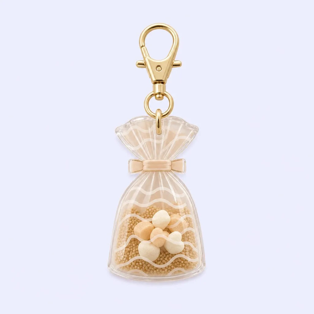 Style 7 - Vanilla Cream Swirl Keychain
