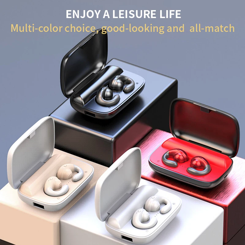 S19 non-Ear Wireless Bluetooth headset single-ear mini invisible small ear-mounted bone conduction concept super long standby - ANKUX.COM