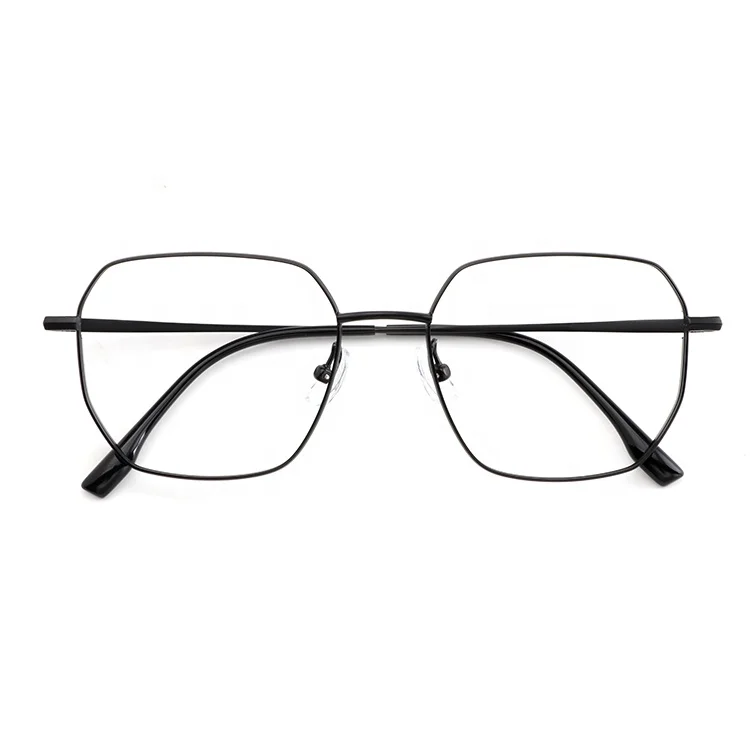 

2020 Most Fashionable Hexagon Electroplated Blue Front Titanium Eyeglass Frames