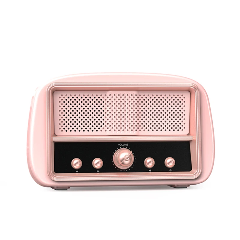 

2021 High Quality Cute Mini Retro Speaker Wireless Portable Speakers Support AUX FM TF