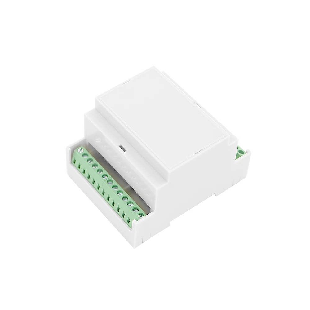 

71x90.2x57.5mm 12 Points Works Din-Rail Enclosures PC Plastic Din Rail Mounted Fiber Optic Terminal Box