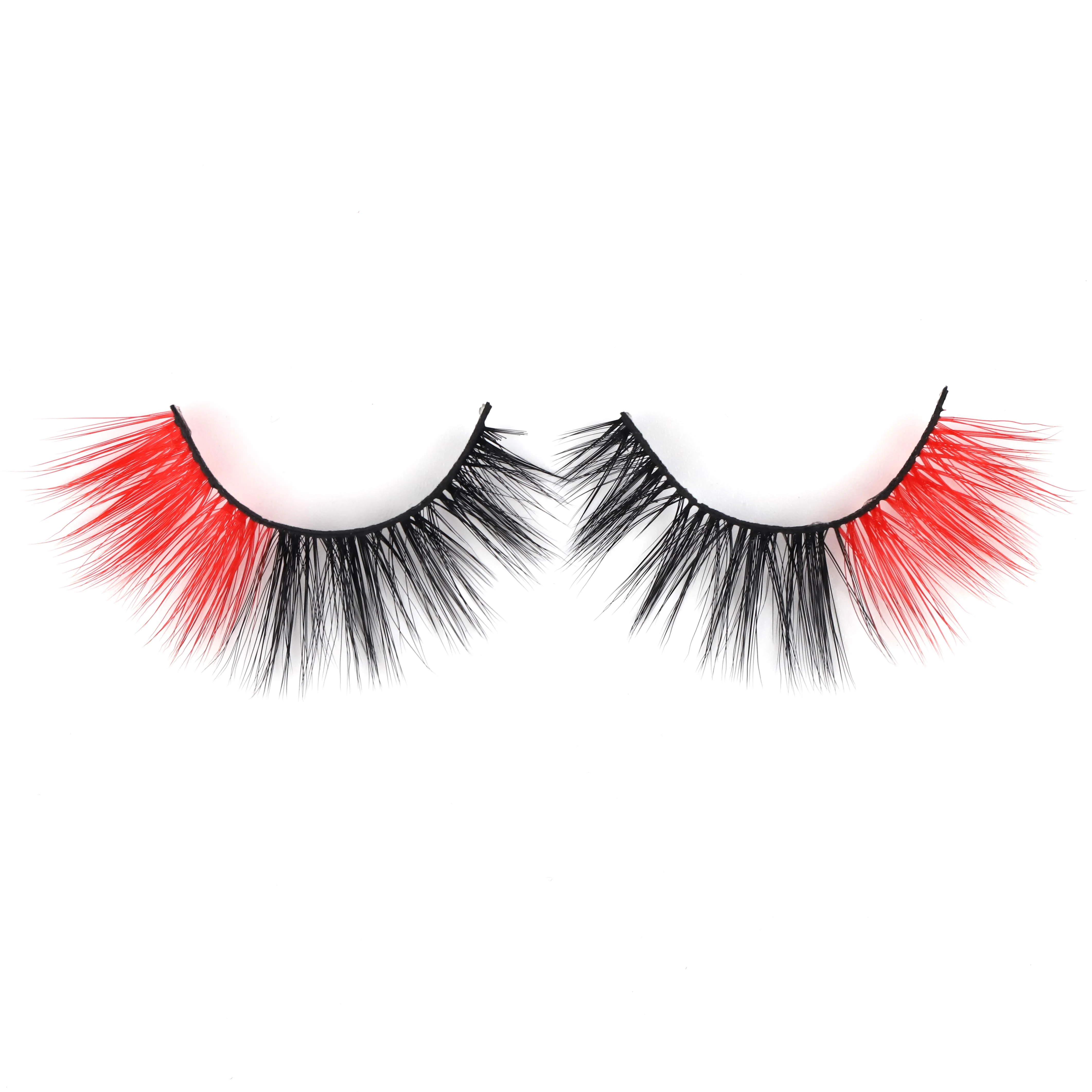 

New design colored eyelashes private label fluffy colored lashes vendor attractive colored lashes bulk
