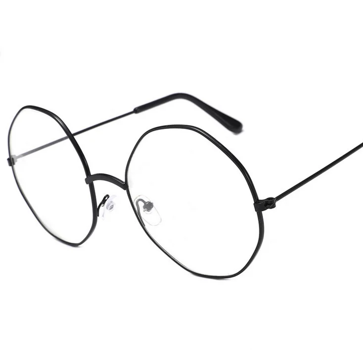 

High Quality Women Round Lens Flat Metal Optical Frames Men Eyeglasses