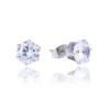 Custom Package 5mm Stainless Steel Single Stone Cubic Zircon Stud Earring Designs