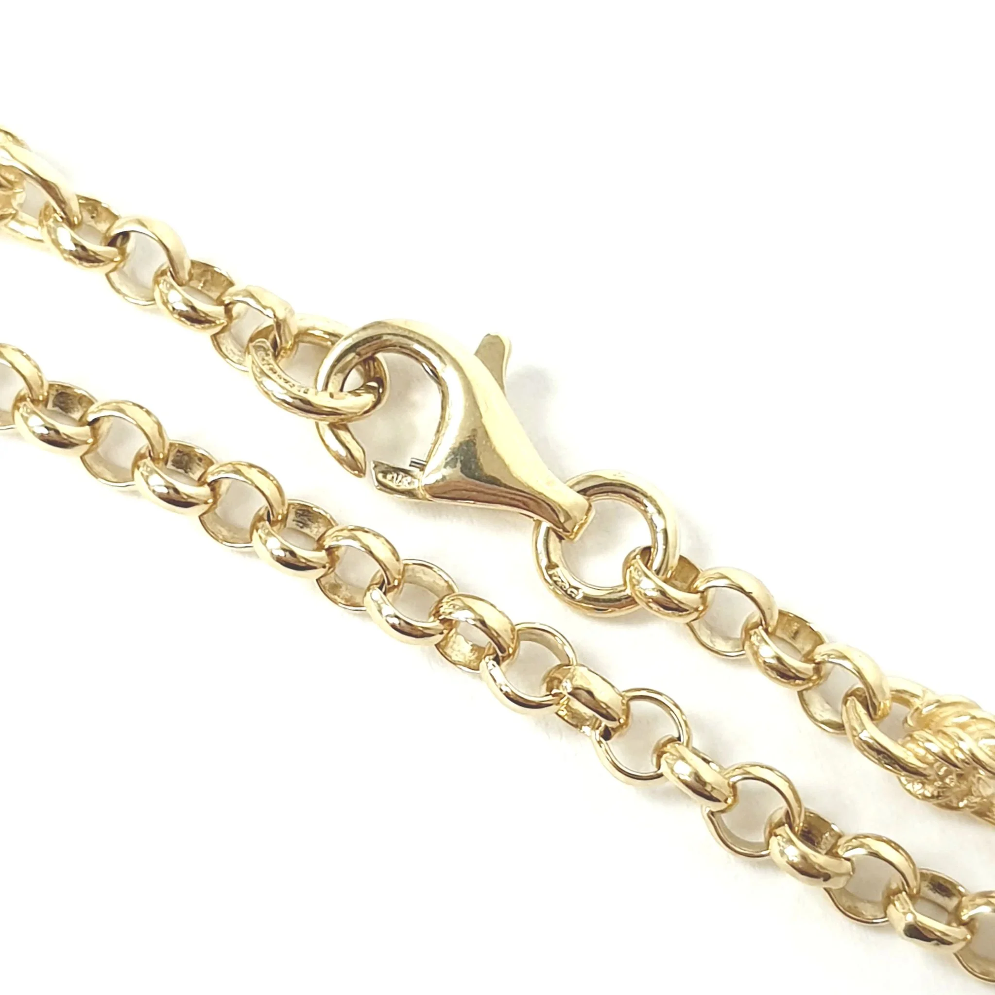 

AU750 New 18K Real Oro Gold Chain 1.5mm Rolo Belcher Necklace 18 Carat Gold Jewelry Wholesale