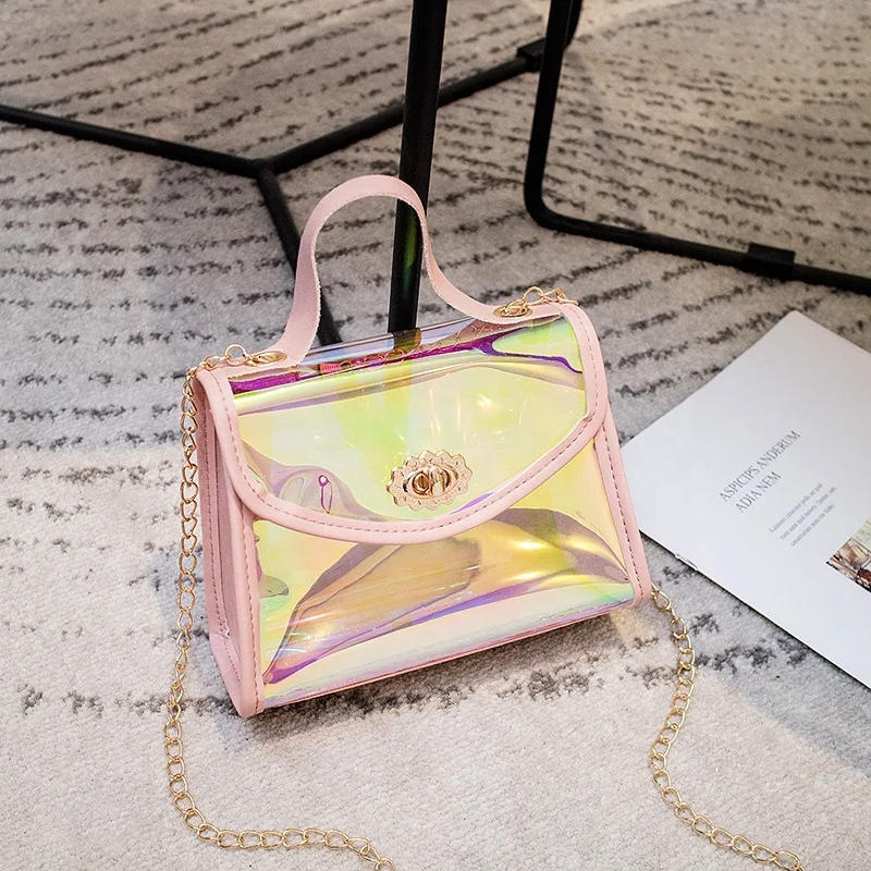 

Hot Selling Factory Hologram Shoulder Bag With Low Price, Creamy-white, black, pink, light blue, blue