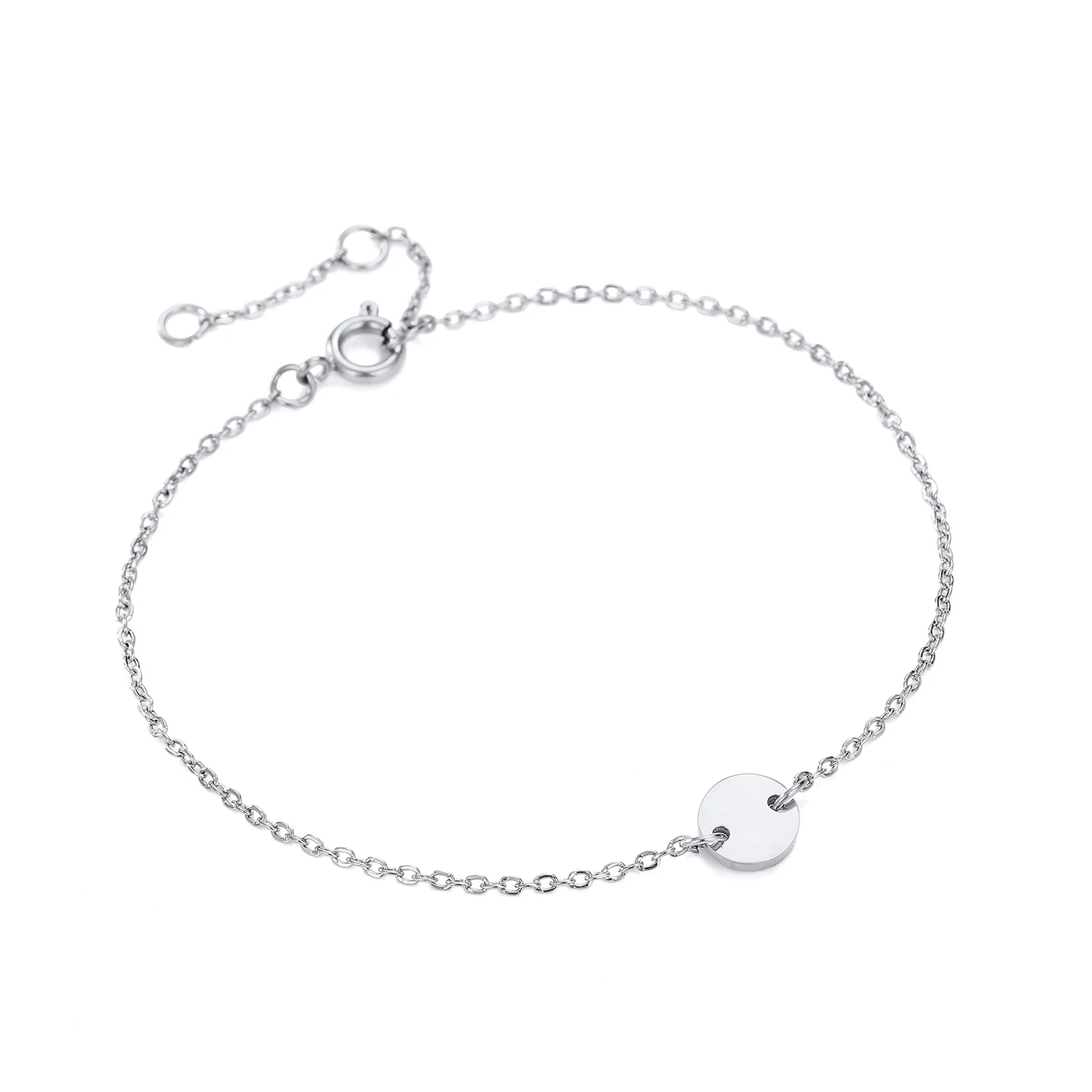 

JUJIE Wholesale custom name silver rose gold bracelet women titanium bracelet stainless steel, Silver/gold/rose gold
