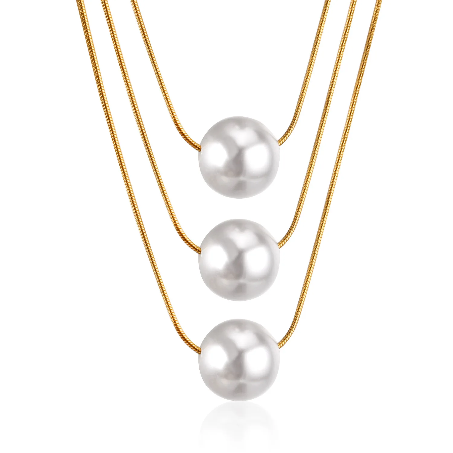 

Elegant mini fashion wild pearl Big White Pearl stylish pendant necklace Factory Direct Sales Wholesale