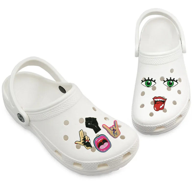

1bag=100pcs pvc rubber mouth shoe lace charms clog shoelace charms/shoe decorations/shoe charms Via DHL/Fedex