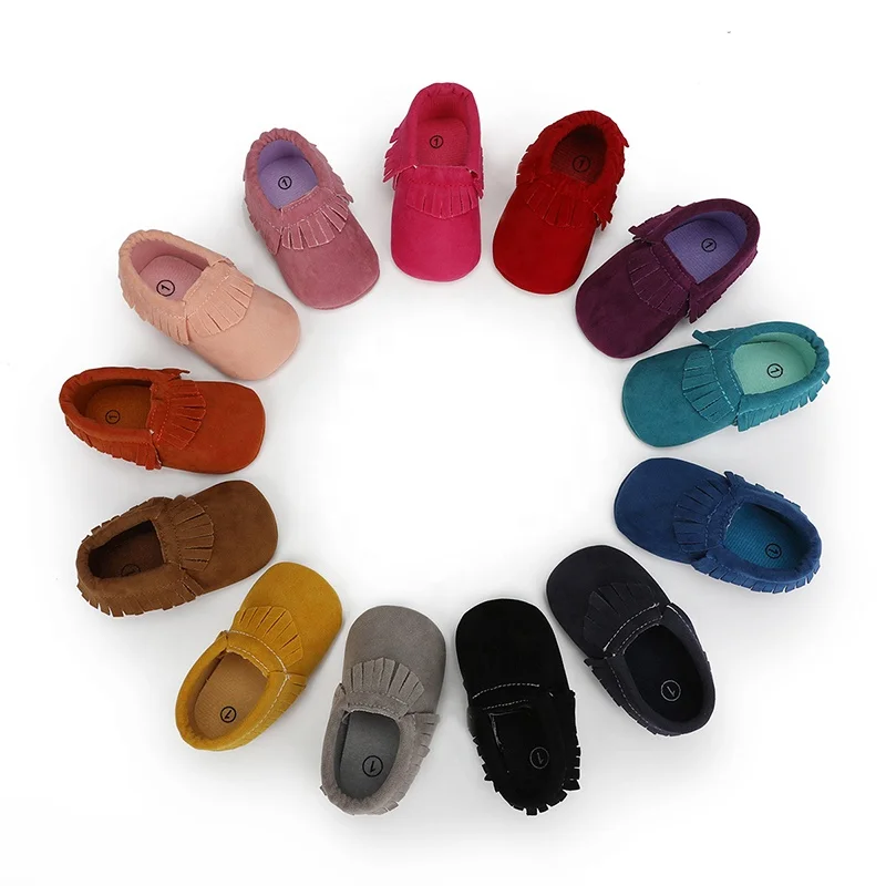 

Hand Made Manufacturer Newborn Prewalker Fabric Moccasins Baby Shoes