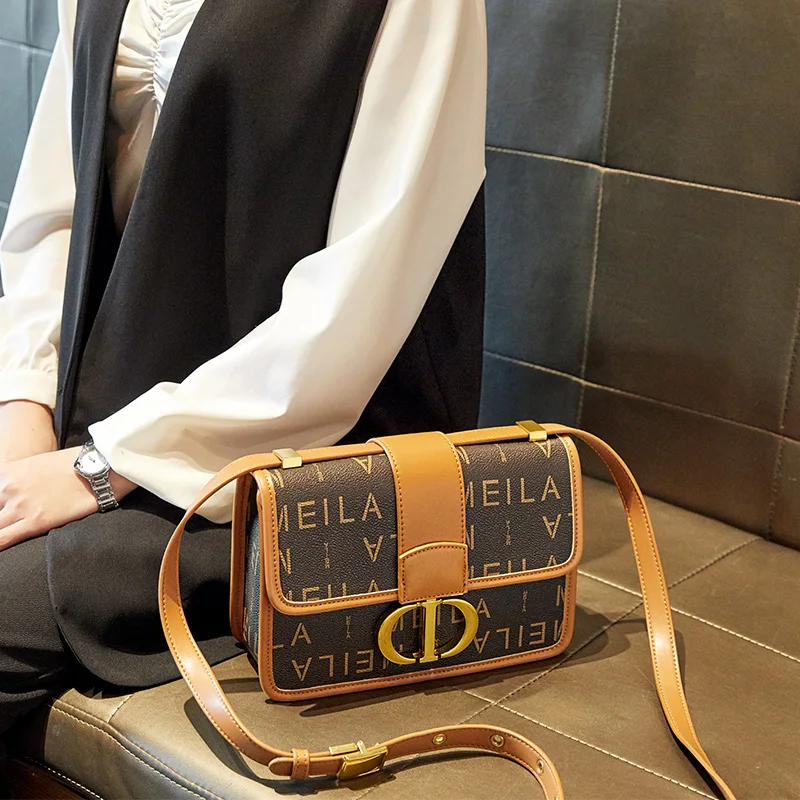 

INS women sling bags 2021 new elegant small square ladis bag fashion one shoulder designern crossbody hand bags trend