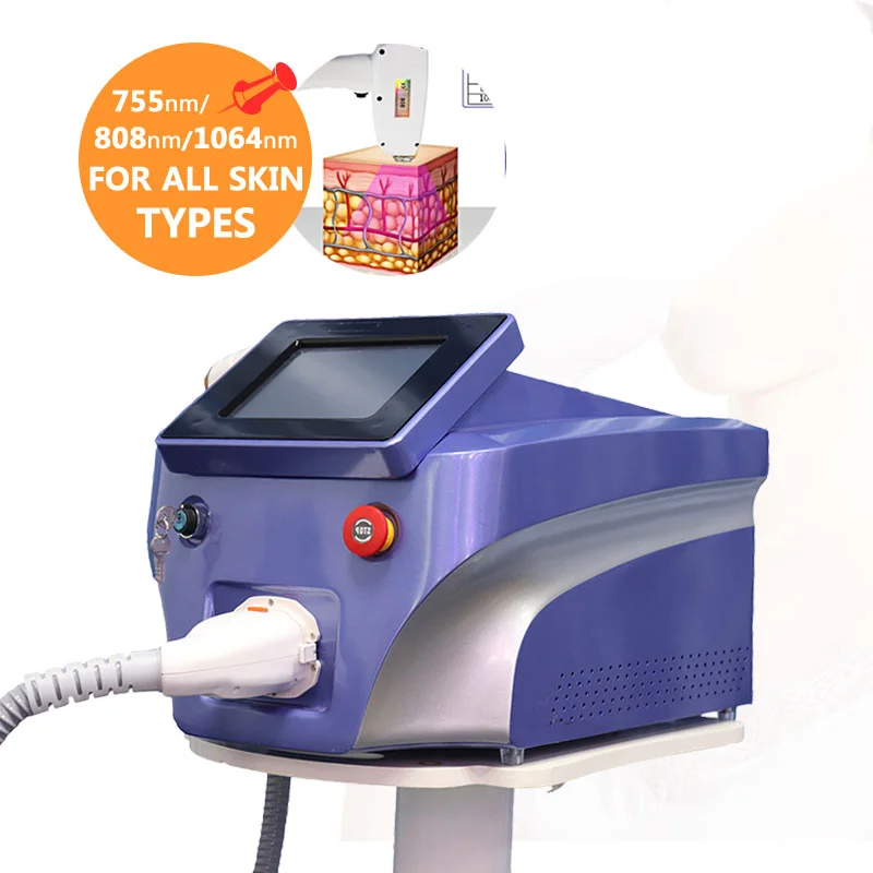 

f Hot selling 3 wavelength 755 808 1064nm Diode Laser Hair Removal Machine with Big Spot