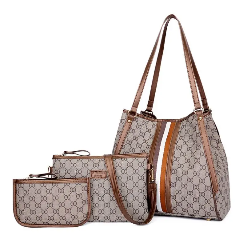 

New Fashion Perforated Women Handbags set Travel Large hand bag, Customizable