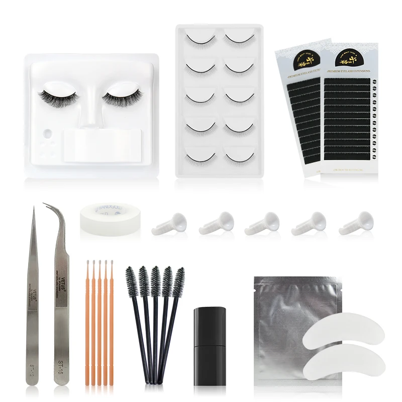 

Eyelash Grafting Set Eyelash Extension Makeup Practice Lashkit Dummy Head Model Basic Exercise Tools For Beginner Shop Trainee