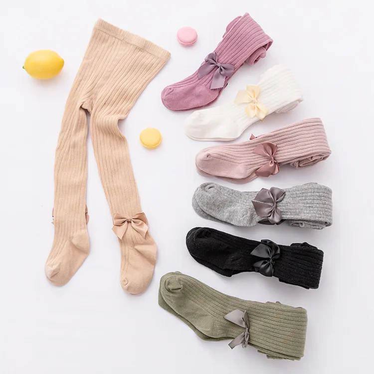 

Wholesale 2021 Cotton Tights for Girls Cute Bow knot Baby Girls Pantyhose Elastic Soft Cotton Baby Stockings, Colors