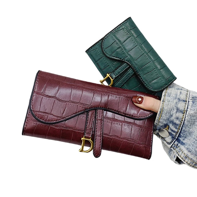 

Drop Shipping Women's Alligator Style Luxury Wallet Long Handbags Short Ladies Purse Cash Card Famous Brand Wallets