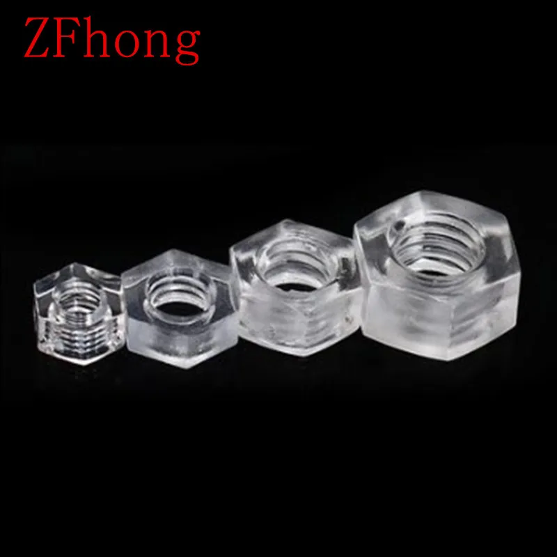 

1000pcs/lot din934  transparent Plastic PC hex nuts