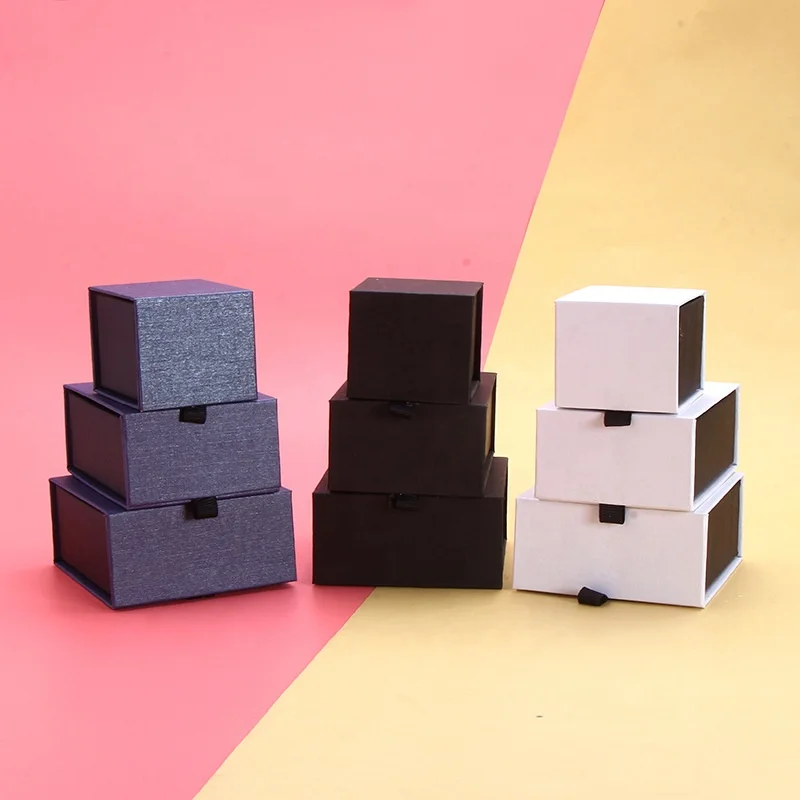 

New Style magnetic closure flap cardboard jewelry box ring gift packaging box, Cmyk or pantone color