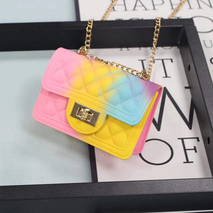 

new product women hot selling cluth chain jelly shoulder bag waterproof ladies pvc handbag, Customized