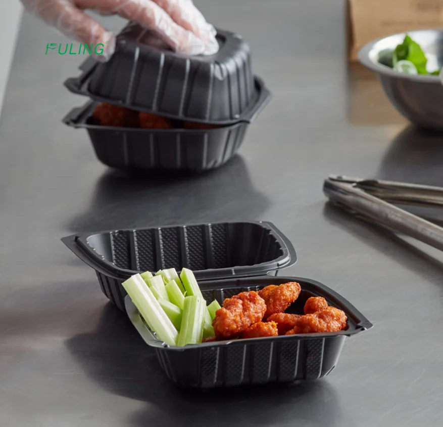 Microwavable Sandwich Takeout Takeaway Polypropylene Containers,Togo Boxes Carry Out Hamburger