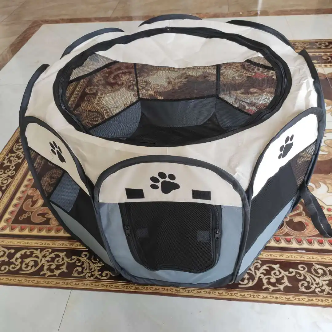 

Amazon foldable Folding Puppy cute crate portable pet play pen tent dog cage house, Optional